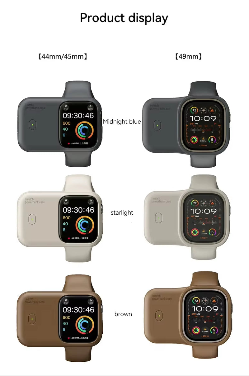 Wireless Power Bank for Apple Watch 41 44Mm 45Mm 46Mm Portable Charger for Apple Watch Ultra 49Mm Wristband Magnetic Power Bank